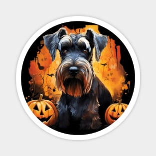 Schnauzer Halloween Design Magnet